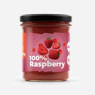 100% Malina bez přidaného cukru s extra kousky ovoce 6 x 200 g
