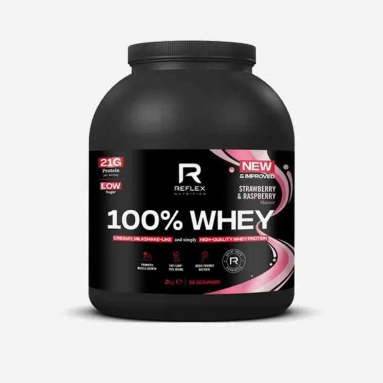 100% Whey Protein  - jahoda/malina 5 x 2000 g