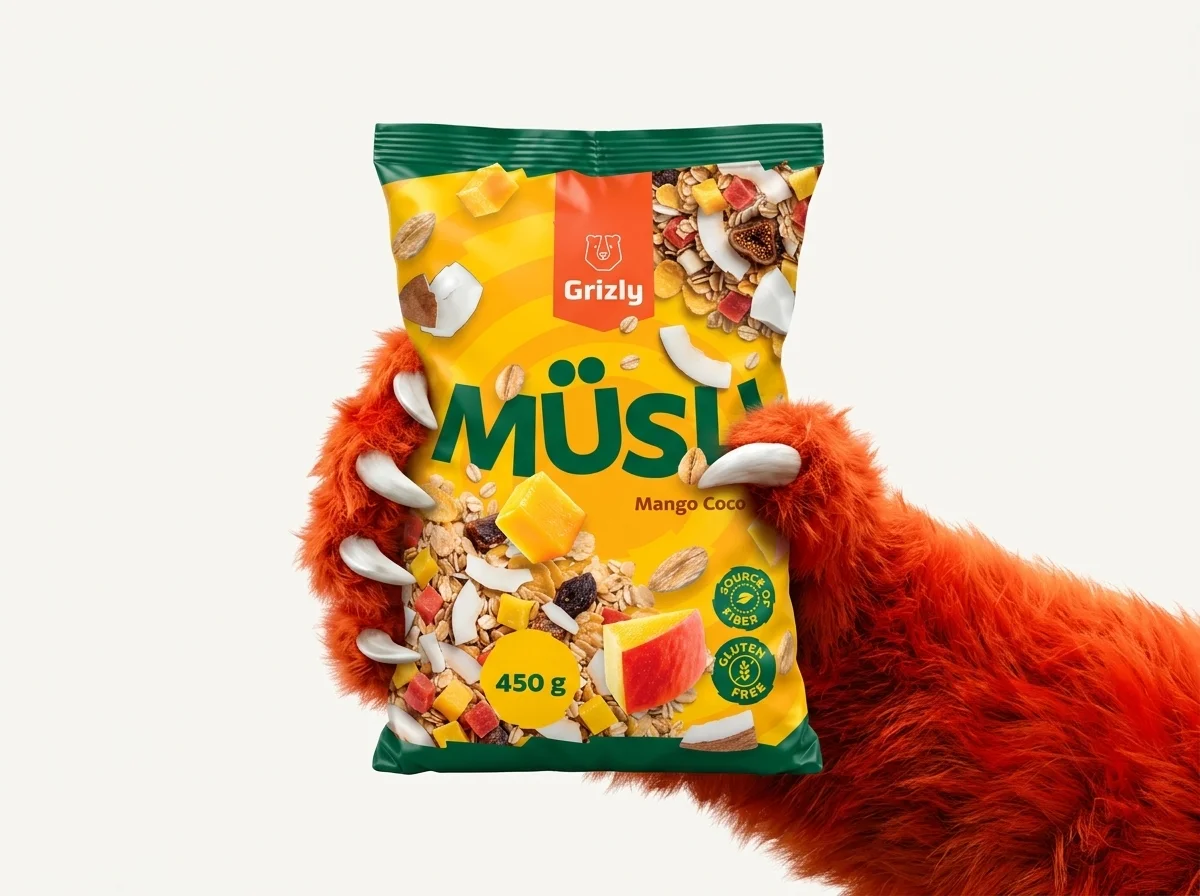 tlapka držící müsli