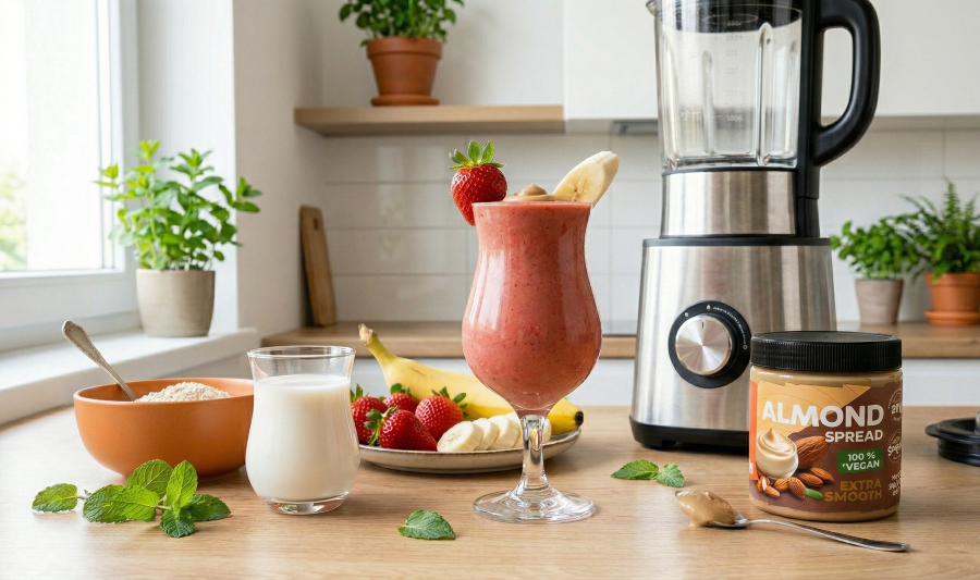 Strawberry banana smoothie recept Grizly