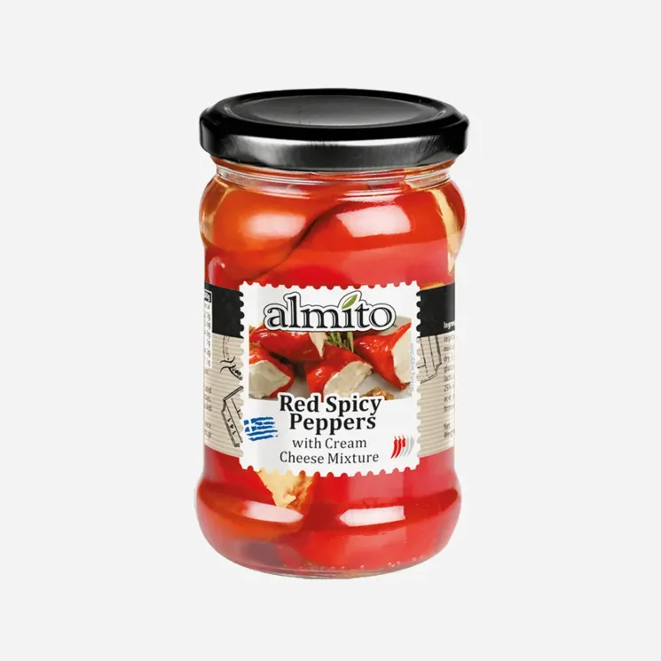 Almito Červené pikantní papriky plněné sýrem 6 x 270 g