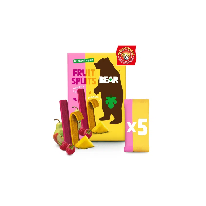BEAR Fruit Splits  malina a ananas - expirace 14.9.2026
