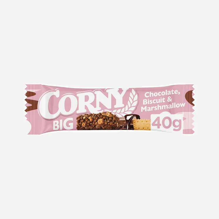 Big cereální tyčinka s marshmallow v mléčné čokoládě
