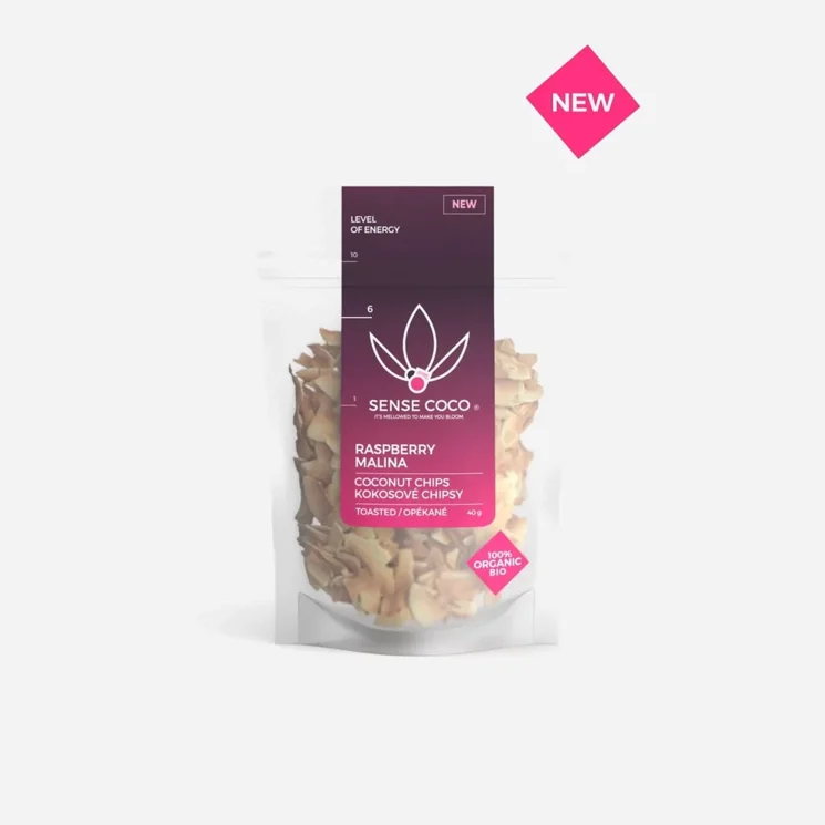 Bio kokosové chipsy malinové 6 x 40 g