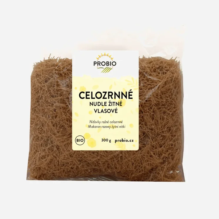 Bioharmonie Žitné celozrnné vlasové nudle BIO 6 x 300 g