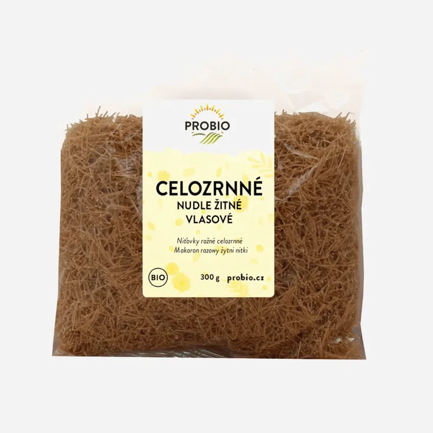 Bioharmonie Žitné celozrnné vlasové nudle BIO