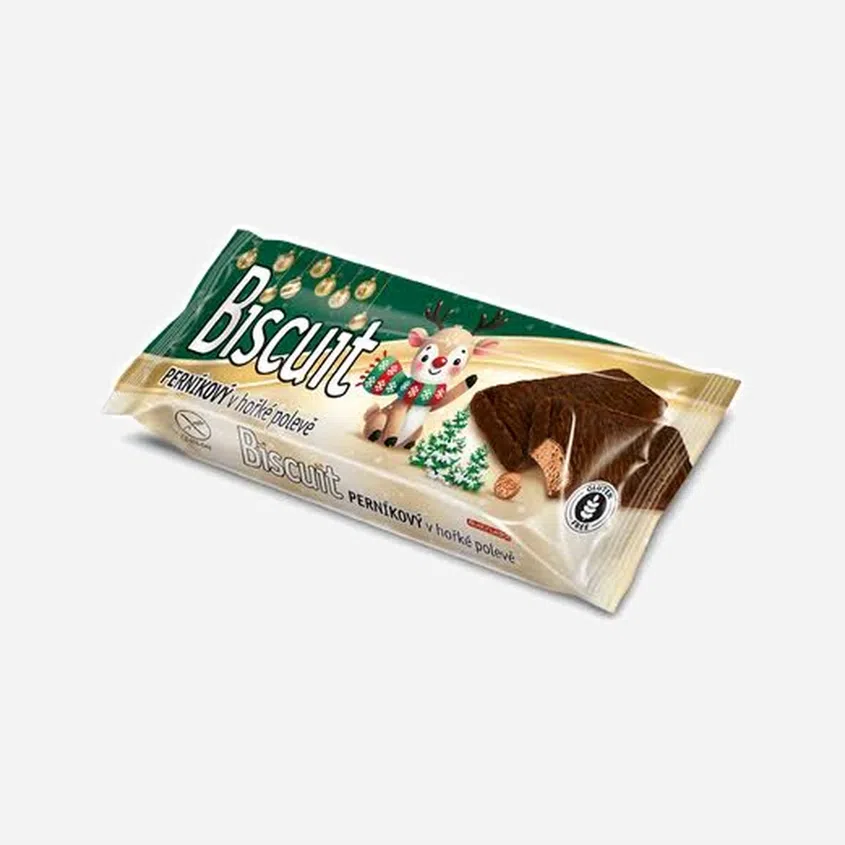 Biscuit Vánoční v hořké polevě