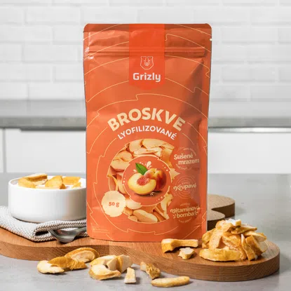 Broskve lyofilizované