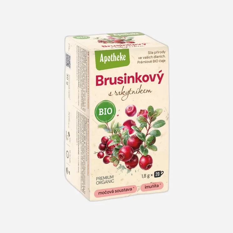 Brusinkový čaj s rakytníkem BIO