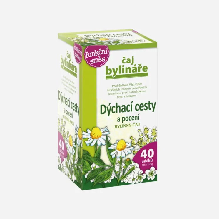 Bylinář Dýchací cesty a pocení 40 sáčků 6 x 64 g