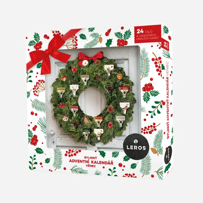 Bylinný adventní kalendář věnec