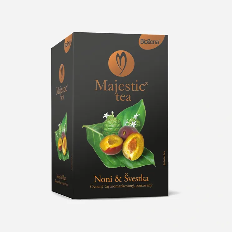 Čaj Majestic Tea Noni & švestka 6 x 20 sáčků