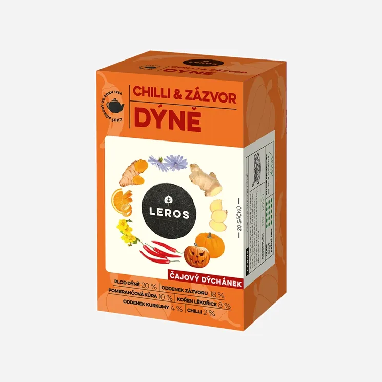 Čajový dýchánek chilli, zázvor a dýně