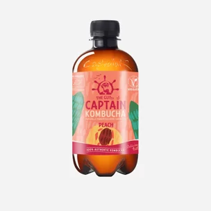 Capitan Kombucha broskev 12 x 400 ml