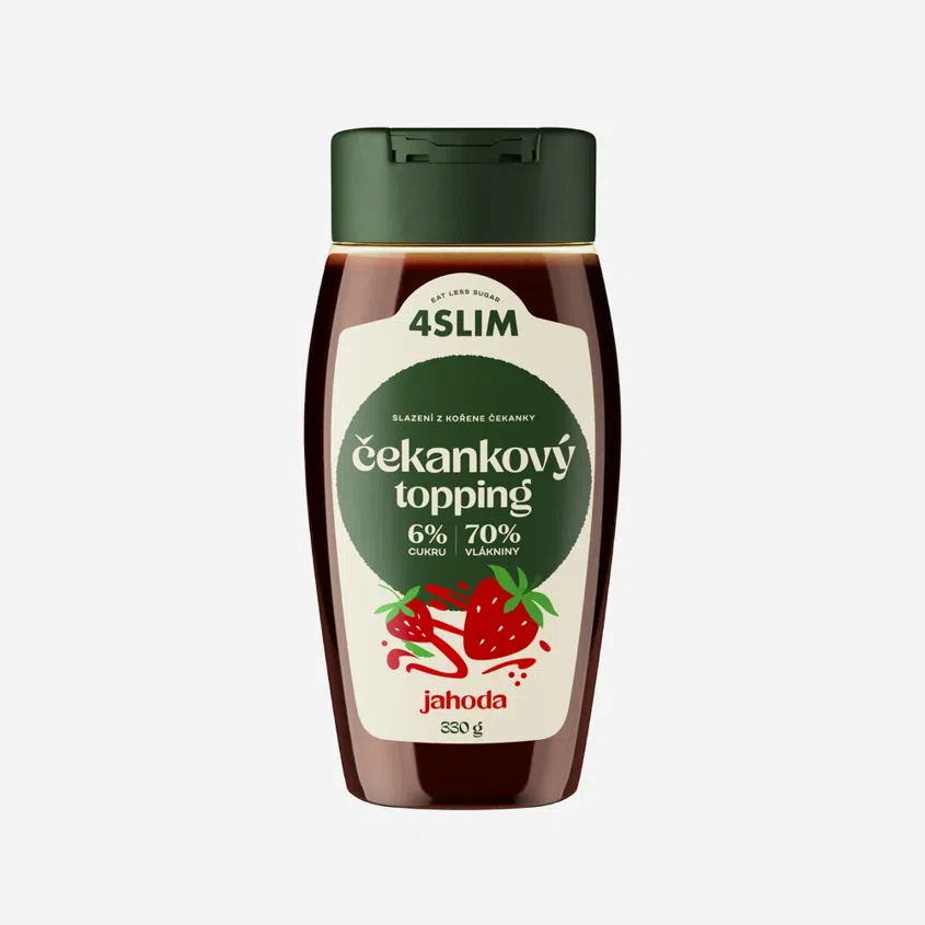 Čekankový topping jahoda