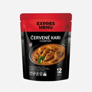 Červené kari s kuřetem