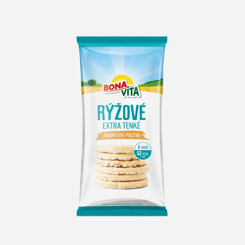 Chlebíčky rýžové s jogurtovou polevou 6 x 70 g