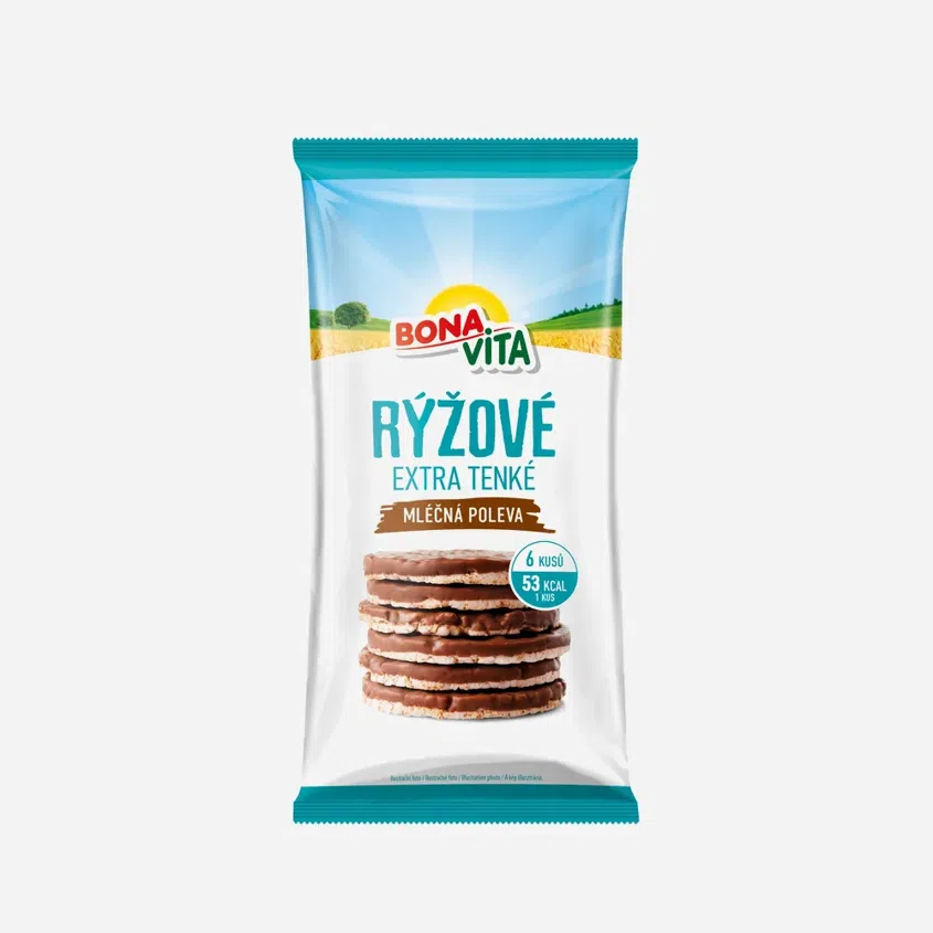 Chlebíčky rýžové s mléčnou polevou 6 x 70 g