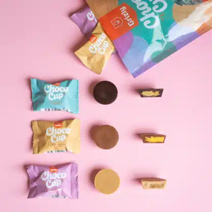 Choco Cups karamelová čokoláda & lískooříškový krém