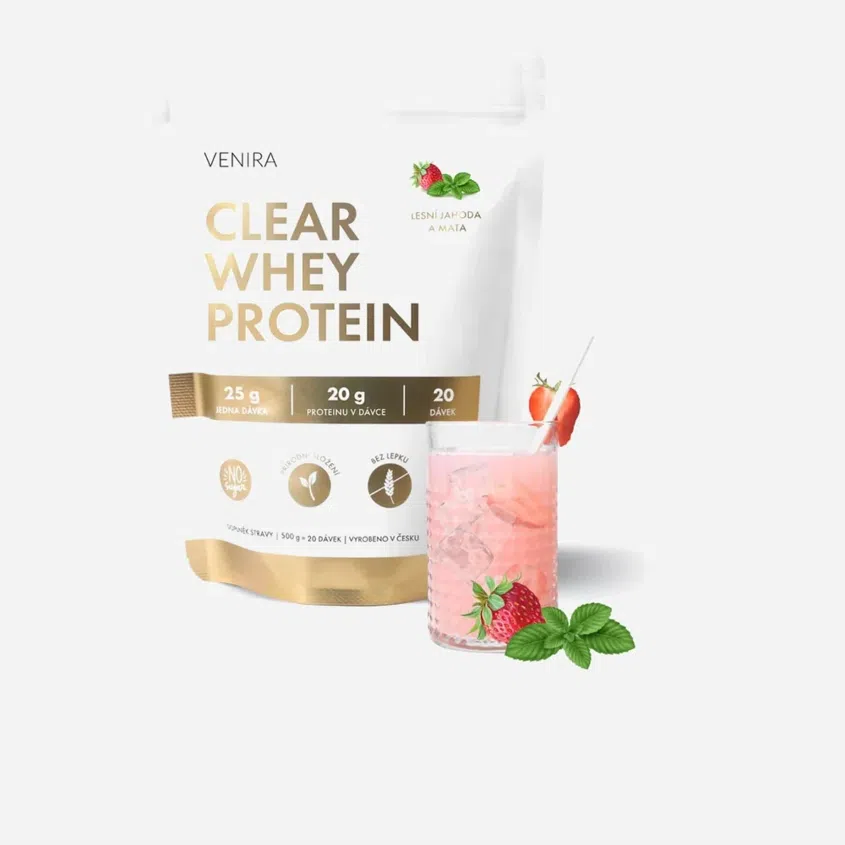 Clear whey protein / proteinová limonáda jahoda a máta