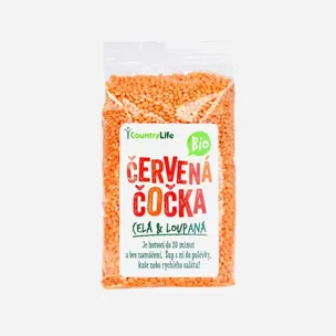 Čočka červená celá loupaná  BIO