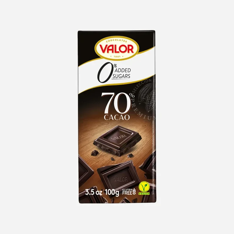 Čokoláda bez cukru, lepku hořká 70%