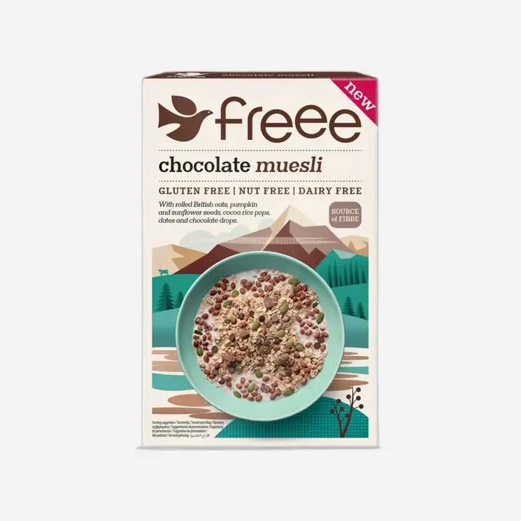 Čokoládové muesli bez lepku, mléka a ořechů 6 x 400 g