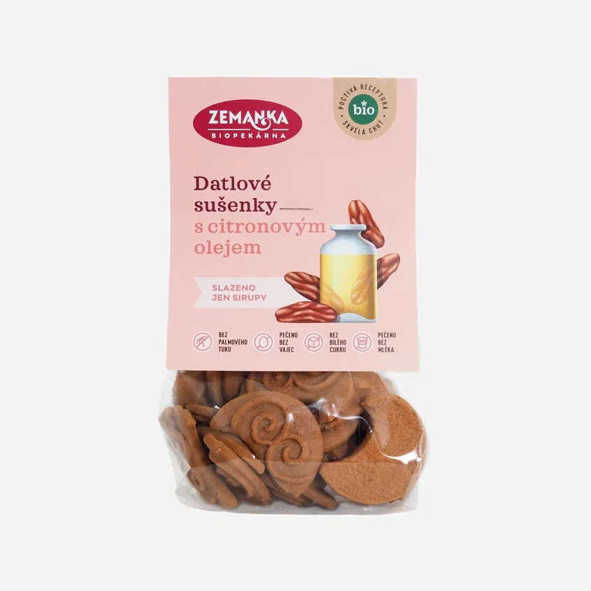 Datlové sušenky s citronovým olejem BIO
