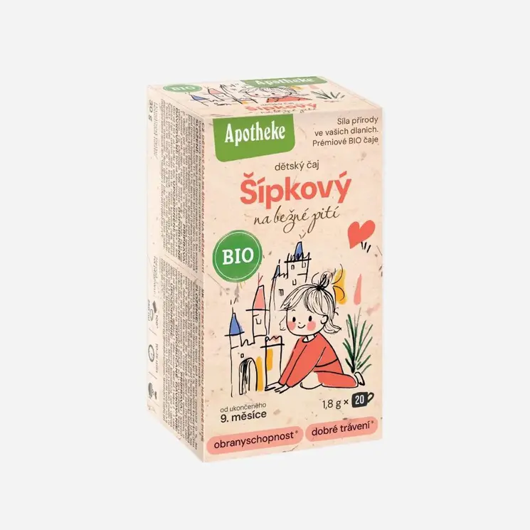 Dětský čaj Šípkový na běžné pití BIO 6 x 20 sáčků