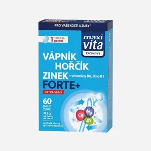 Exclusive Vápník, hořčík a zinek forte+ 6 x 60 kapslí
