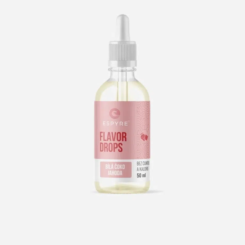 Flavor Drops bílá čokoláda a jahoda
