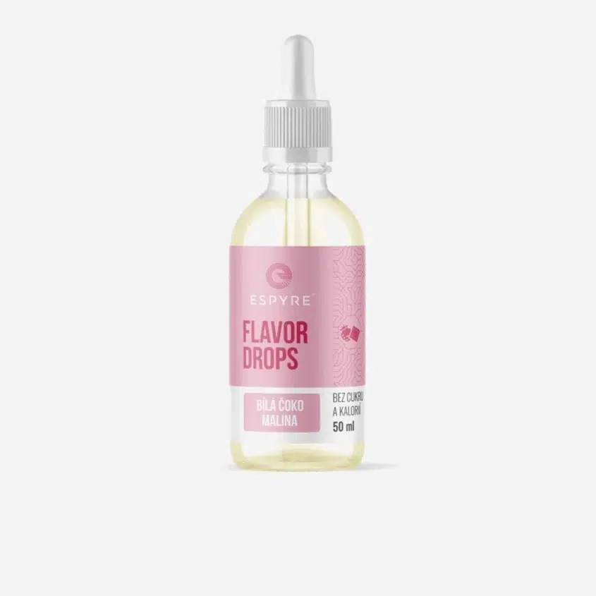Flavor Drops bílá čokoláda a malina 6 x 50 ml