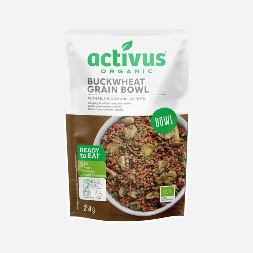 Grain Bowl s pohankou, houbami a mrkví BIO