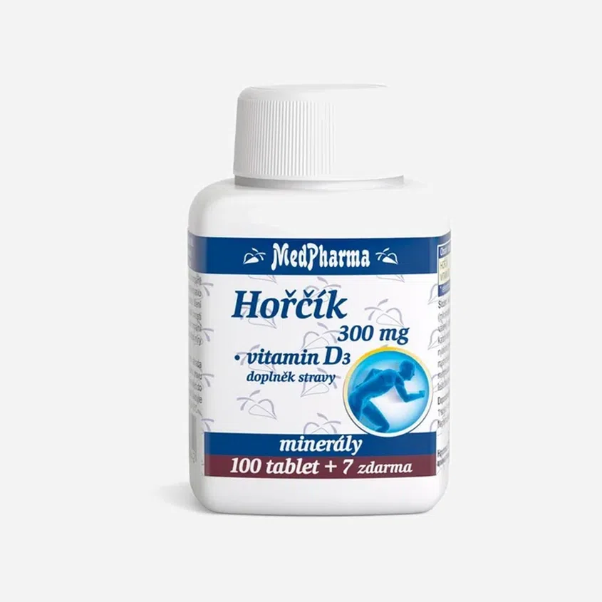 Hořčík 300 mg + vitamin D3 107 tablet 6 x 107 tablet