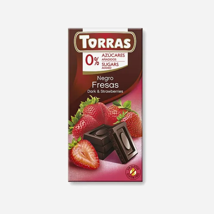Hořká čokoláda s jahodami 5 x 75 g