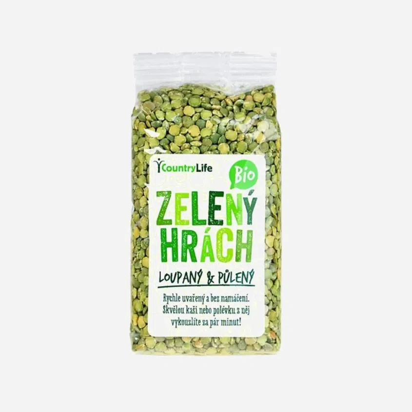 Hrách zelený půlený  BIO 6 x 500 g