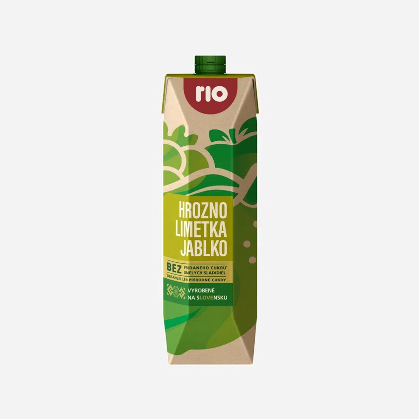 Hrozno, jablko a limetka 12 x 1000 ml