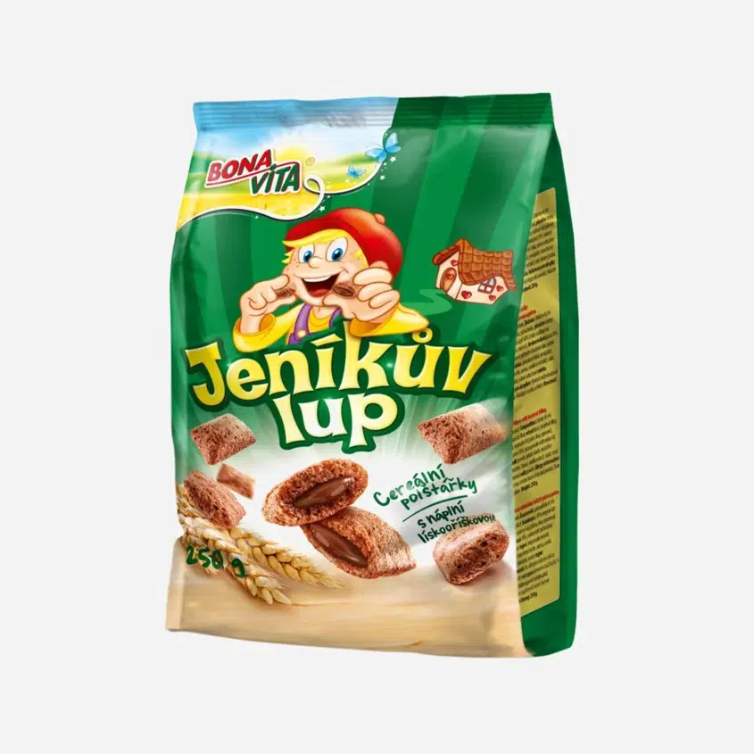 Jeníkův lup lískooříškový cereální polštářky s náplní 6 x 250 g