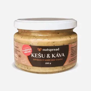 Kešu máslo s kávou a vlašskými ořechy 6 x 250 g