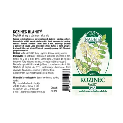 Kozinec blanitý