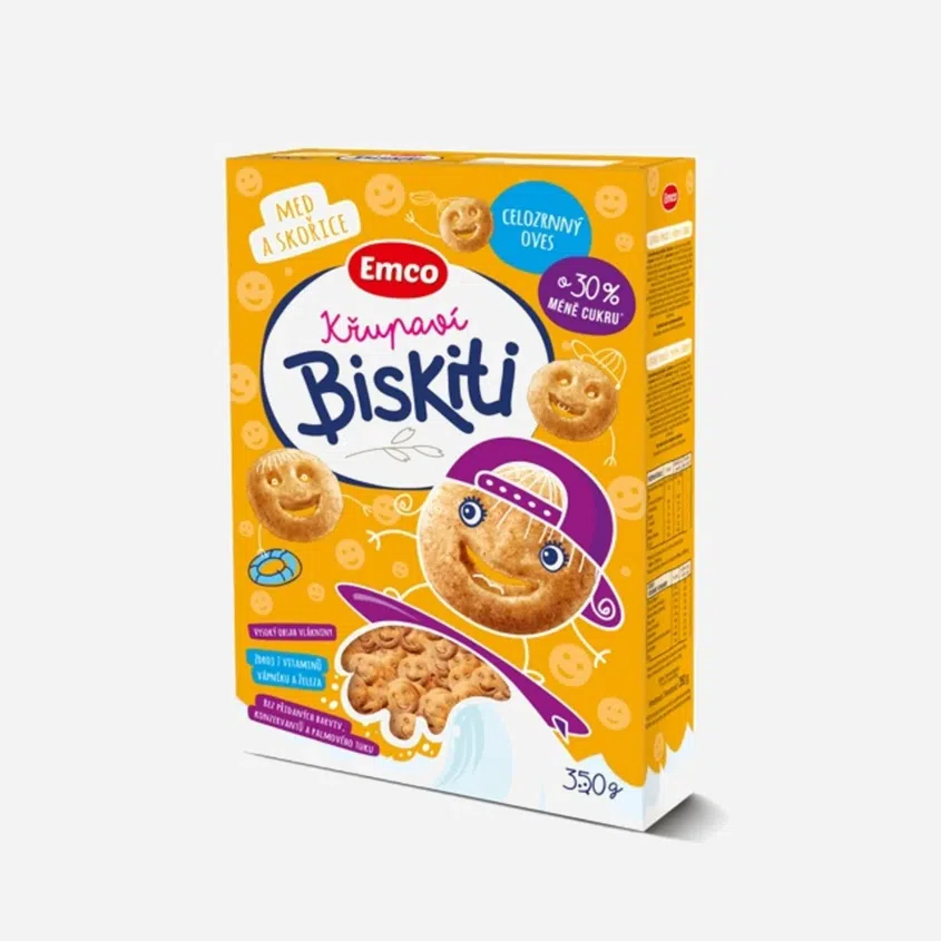 Křupaví Biskiti med a skořice 6 x 350 g