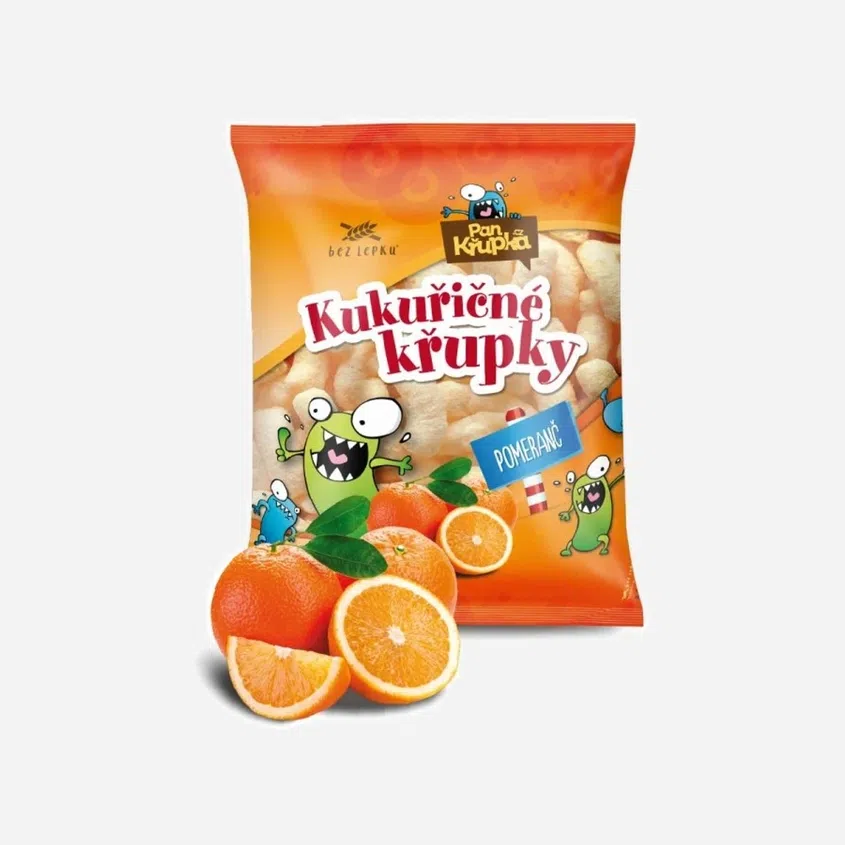Křupky kukuřičné pomerančové