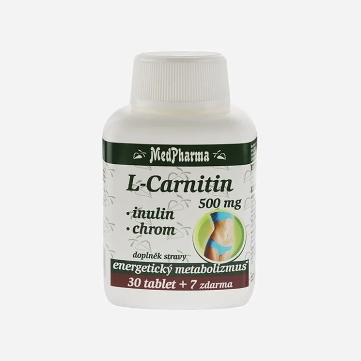 L-Carnitin 500 mg + inulin + chrom 37 tablet 6 x 37 tablet