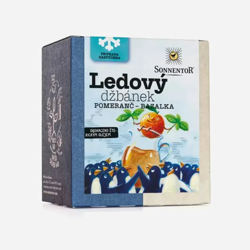 Ledový džbánek  BIO pomeranč, bazalka 6 x 40 g