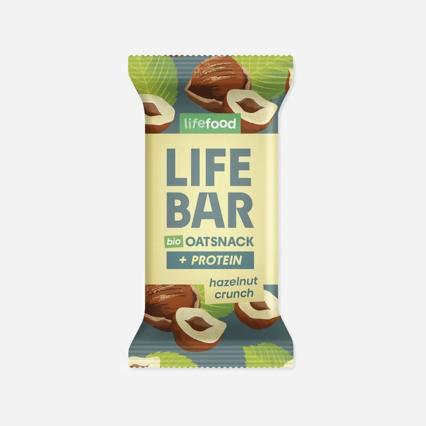 Lifebar Oat snack protein s lískovými oříšky BIO 12 x 40 g