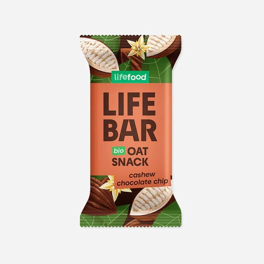 Lifebar Oat snack s kousky čokolády BIO