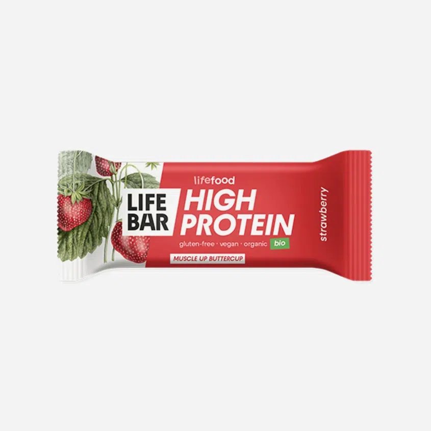 Lifebar Protein tyčinka jahodová BIO  1249N 12 x 40 g
