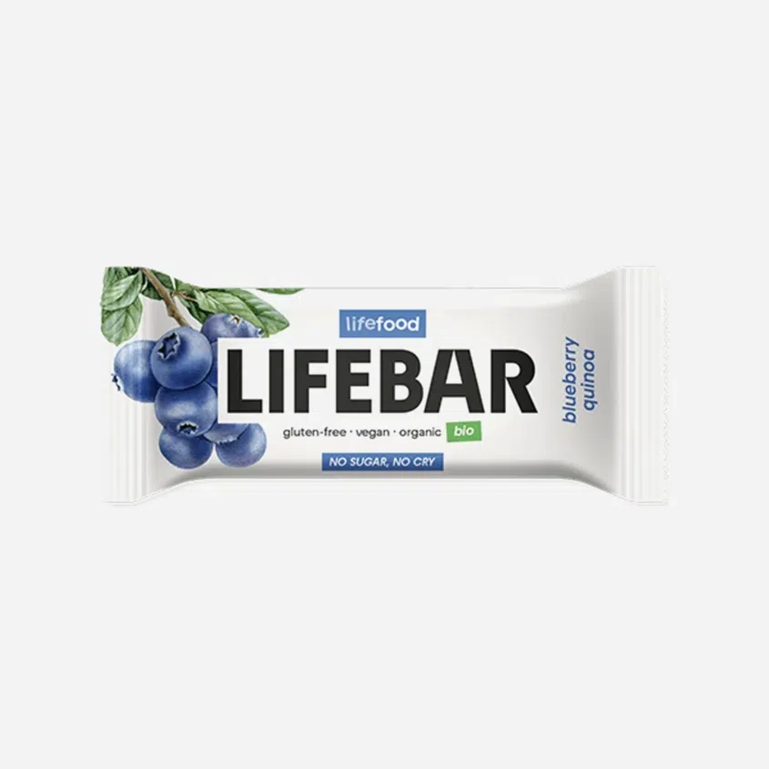 Lifebar Tyčinka borůvková s quinoou raw BIO 12 x 40 g