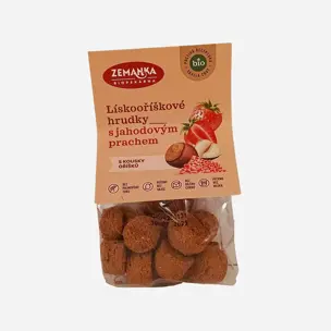 Lískooříškové hrudky s jahodovým prachem BIO 5 x 100 g