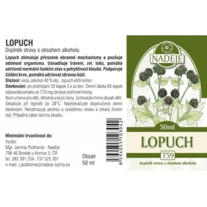 Lopuch tinktura z byliny 6 x 50 ml